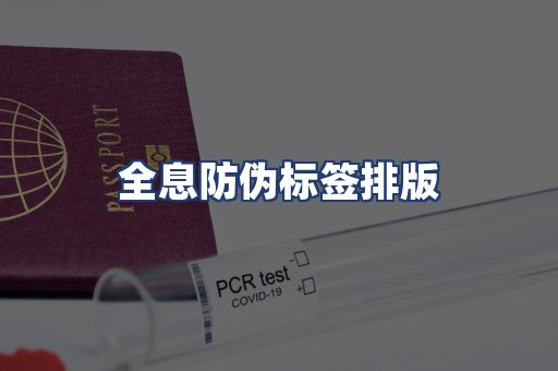 全息防伪标签排版